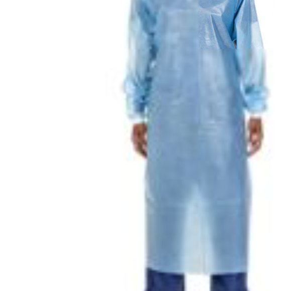 protective procedure gown one size fits most blue nonsterile aami level 4 disposable packaging type case