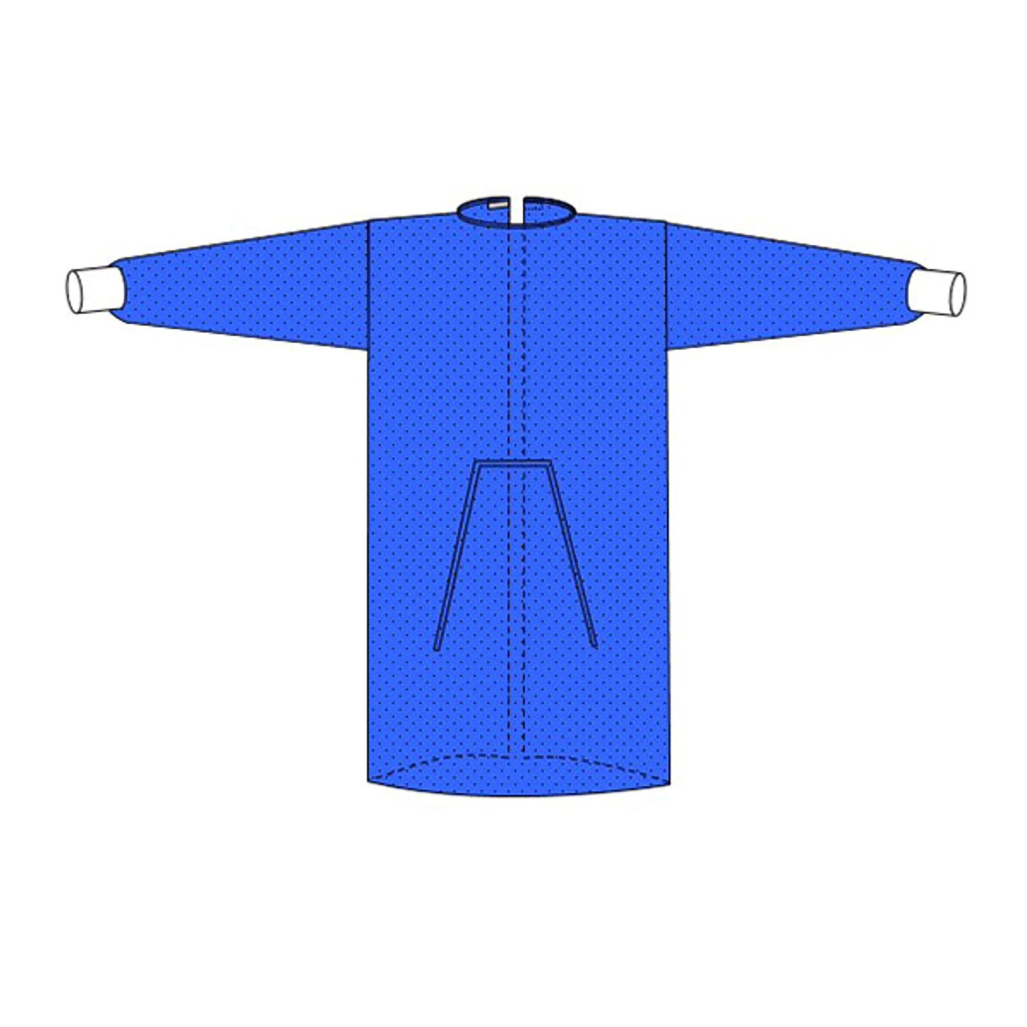 Protective Procedure Gown Welmed X Large Blue NonSterile Not Rated Disposable