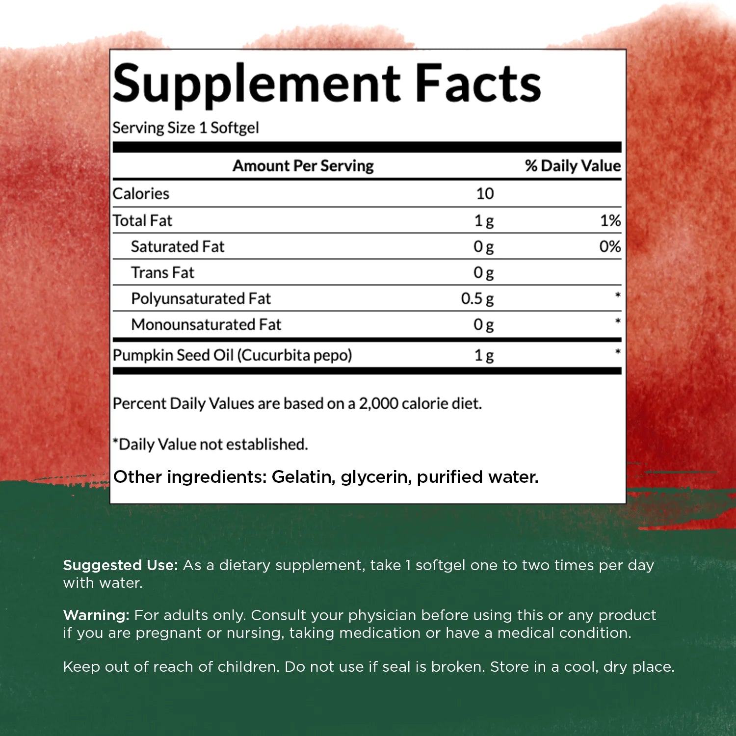 Pumpkin Seed Oil 1,000 Mg 100 Sgels 2 Pack