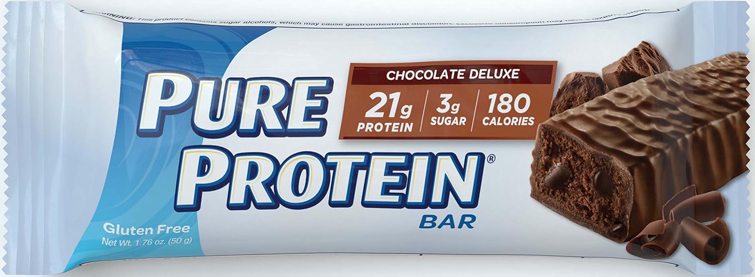 pure protein bar chocolate deluxe case of 6 50 grams