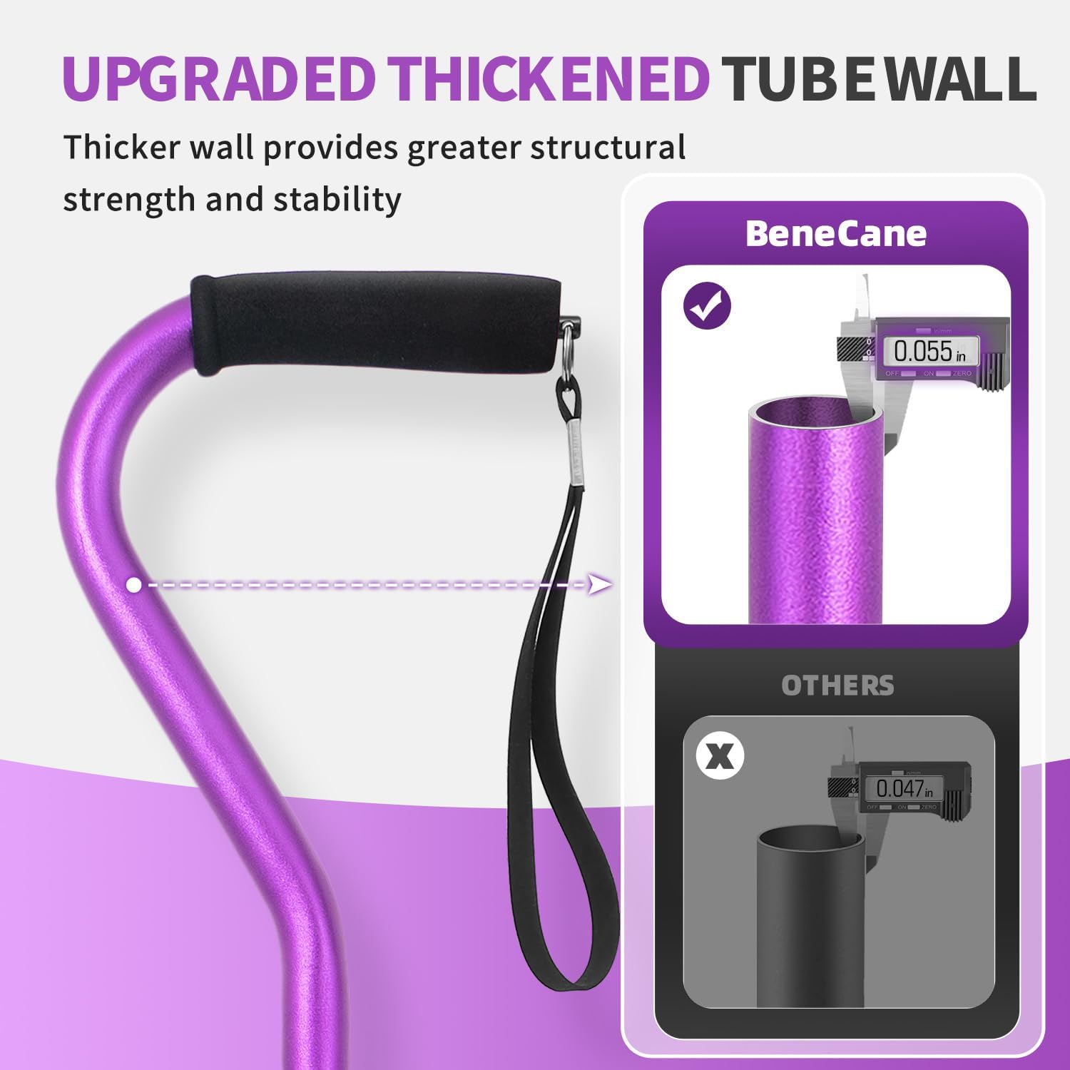 walking cane for men women adjustable cane with offset soft cushioned handle portable lightweight sturdy mobility walker aid for elderly seniors collapsible cane 1