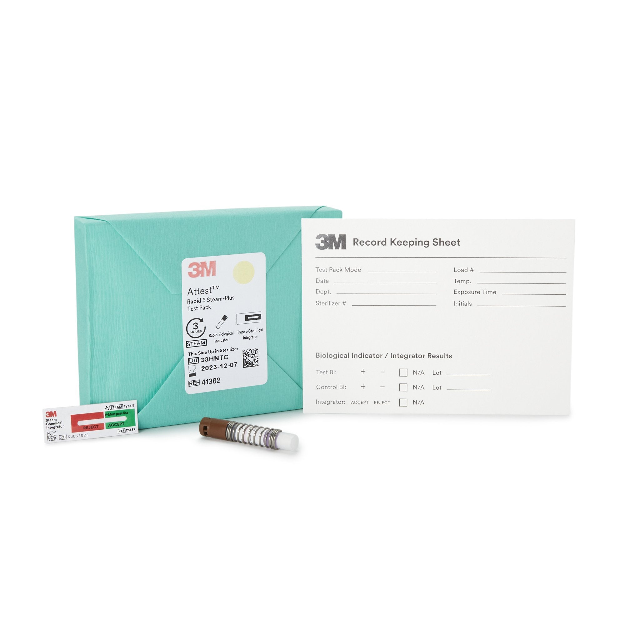 Attest Rapid 5 Steam-Plus Sterilization Biological Indicator Pack Steam 2 Inch Length