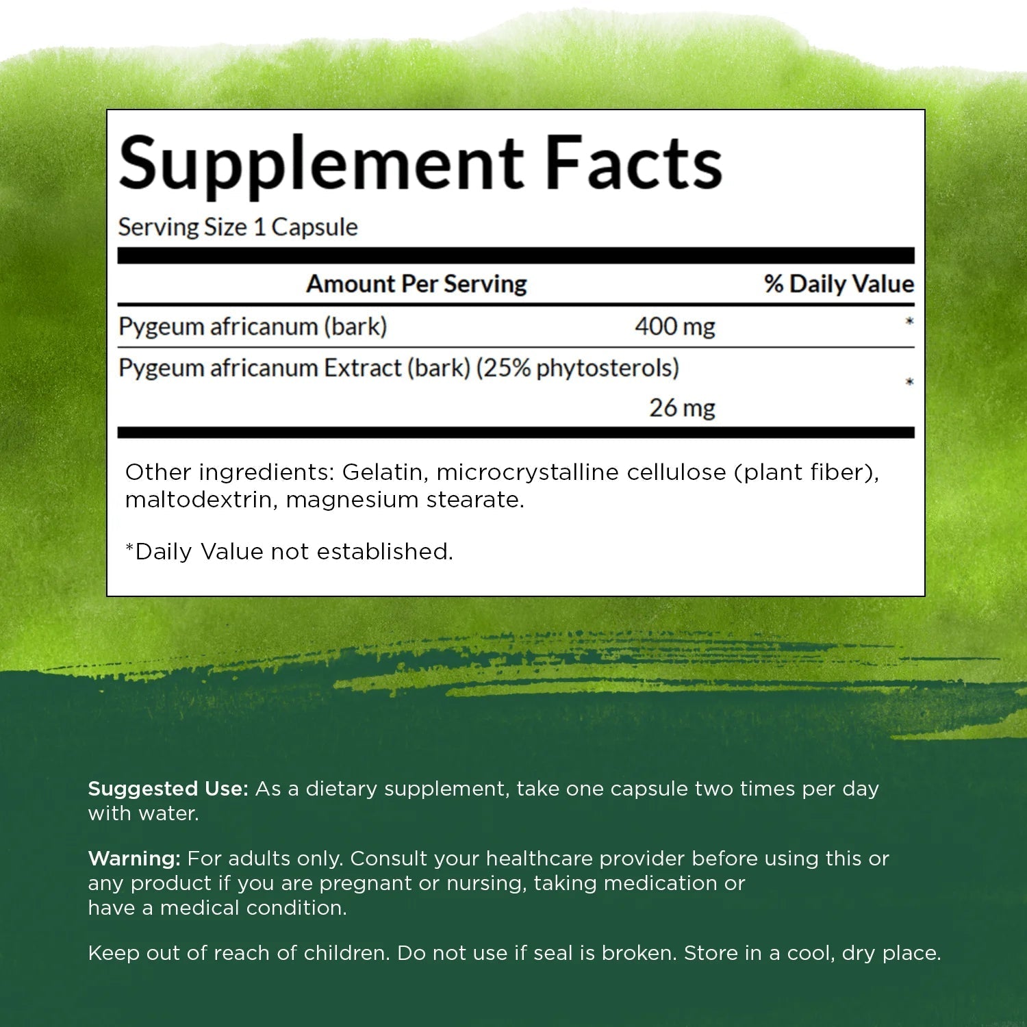 Pygeum Featuring Pygeum Bark and Extract 120 Caps 2 Pack
