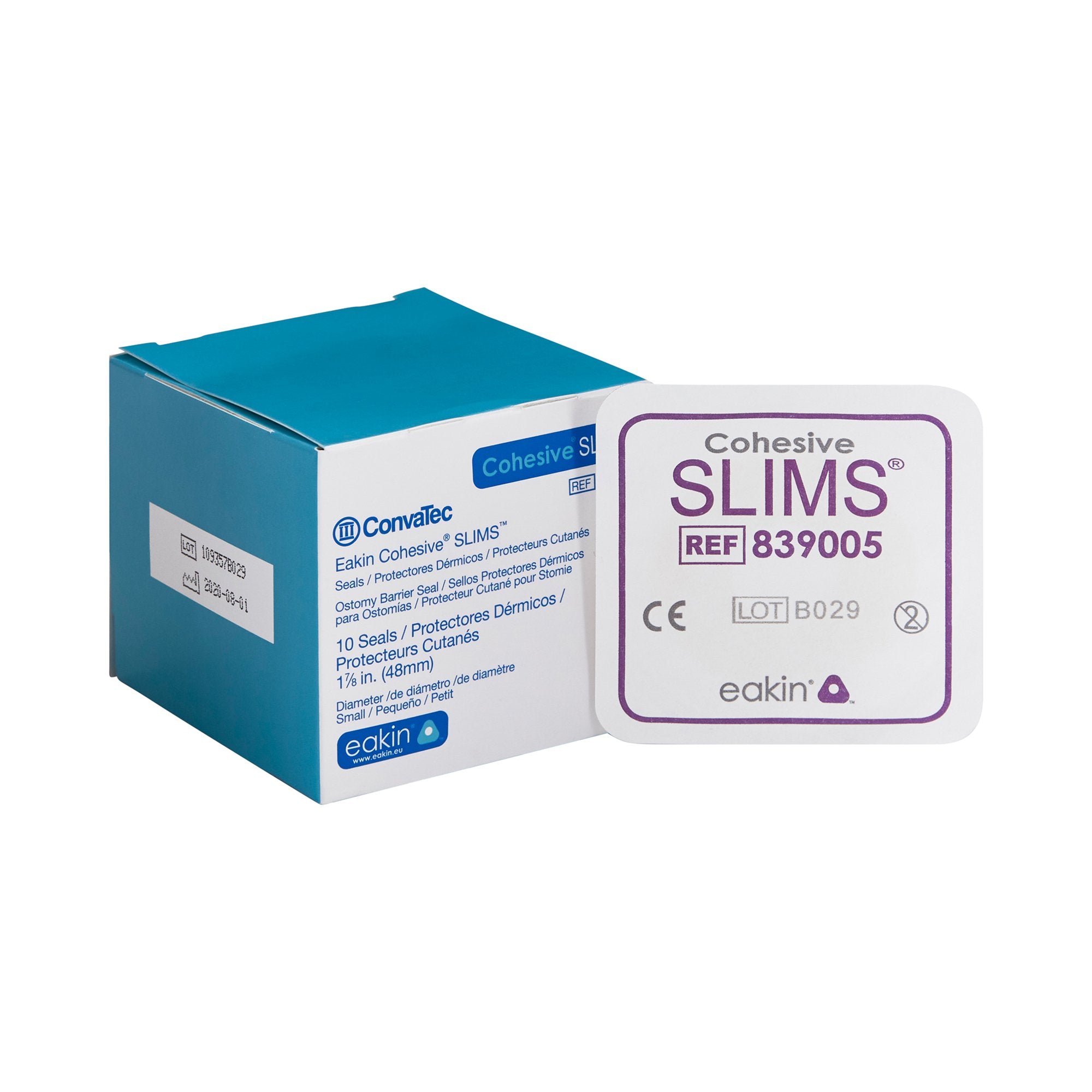 Ostomy Barrier Seal Eakin Cohesive Slim, Outer Diameter 2 Inch, Thickness 1/8 Inch