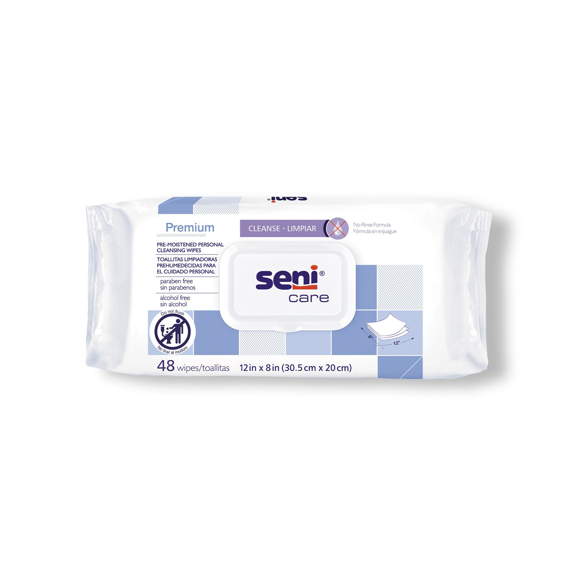 Personal Cleansing Wipe Seni® Care Soft Pack Scented 48 Count