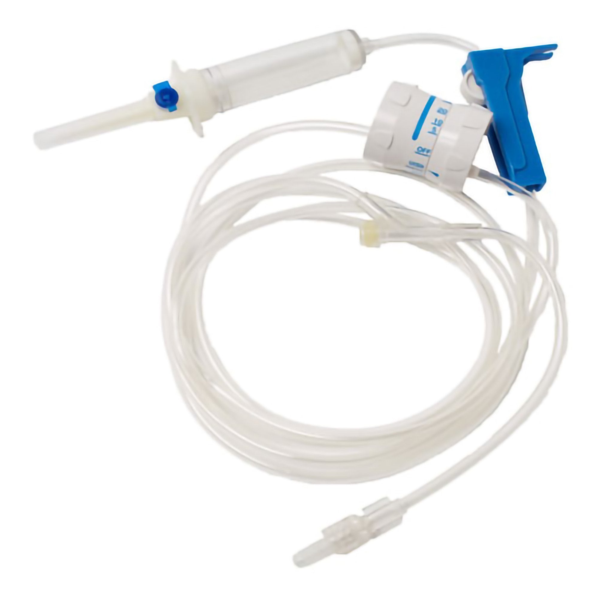 Primary IV Administration Set TrueCare Gravity 1 Port 20 Drops / mL Drip Rate 15 Micron Filter 92 Inch Tubing Solution Flow Regulator
