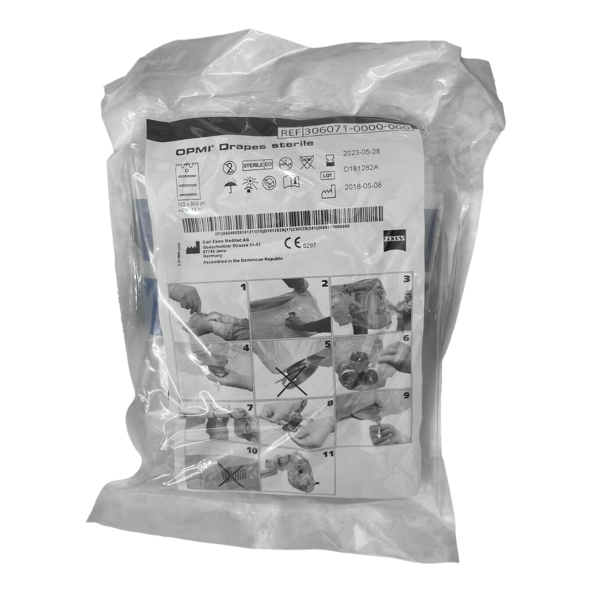 Microscope Drape VisionGuard 118 L X 48 W Inch For OPMI MD/CS/11, 111, ORL, PRO magis, OPMI Neuro, Movena, Sensera, Pro Ergo, Pentero, and VISU 140/150/160/200/210