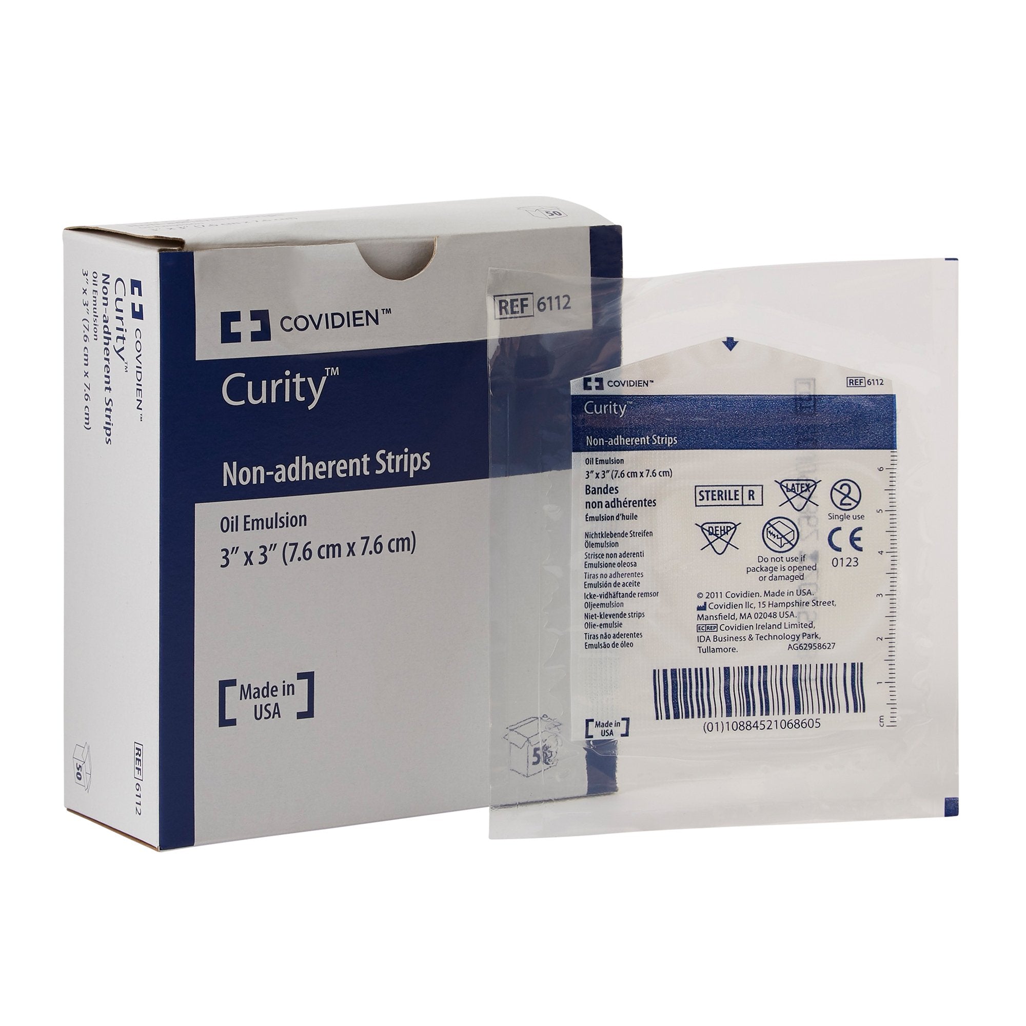 Oil Emulsion Impregnated Dressing Curity Square 3 X 3 Inch Sterile