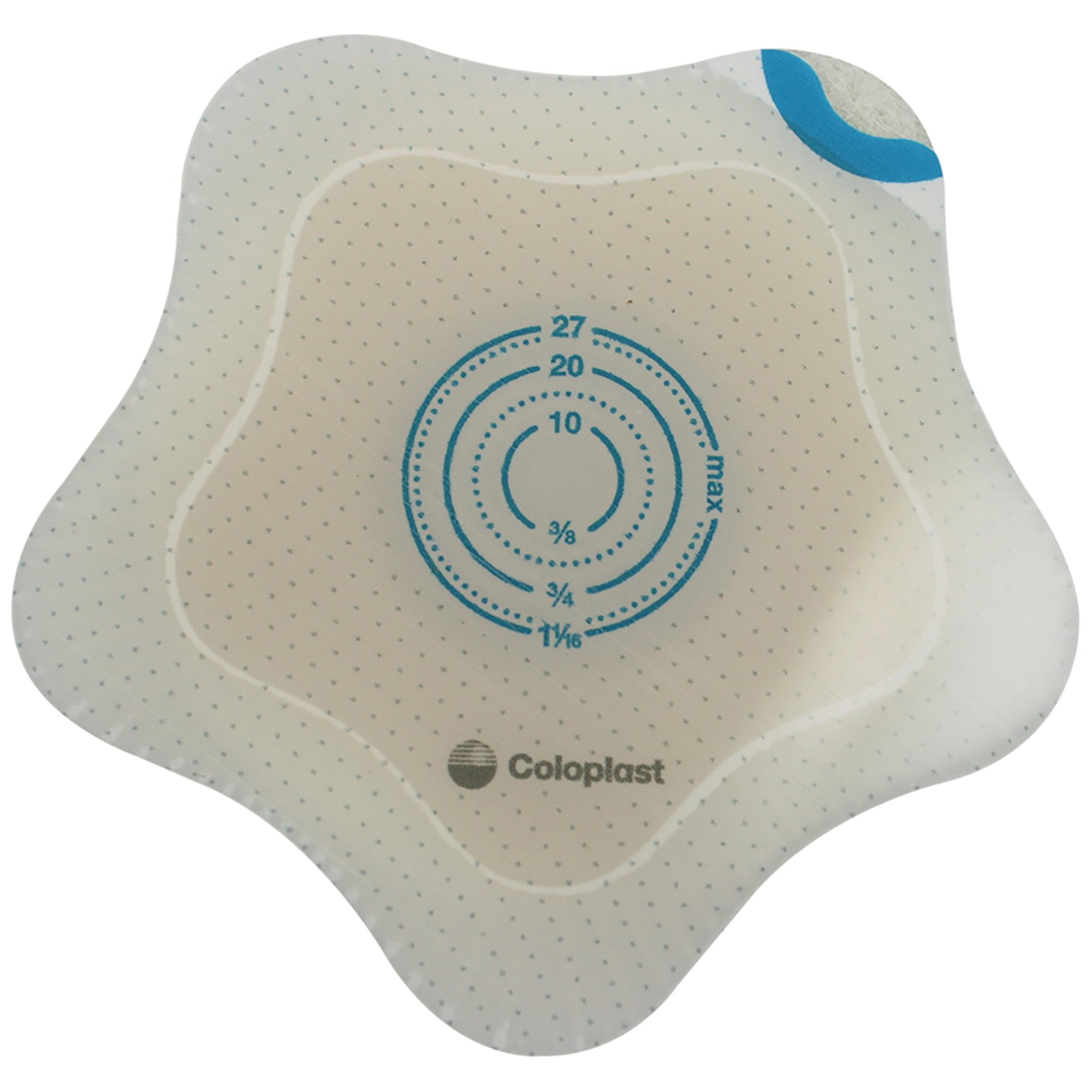 Ostomy Barrier SenSura Mio Kids Trim to Fit, Standard Wear Adhesive Coupling Without Flange Purple Code System 0 to 1 1/16 Inch Opening