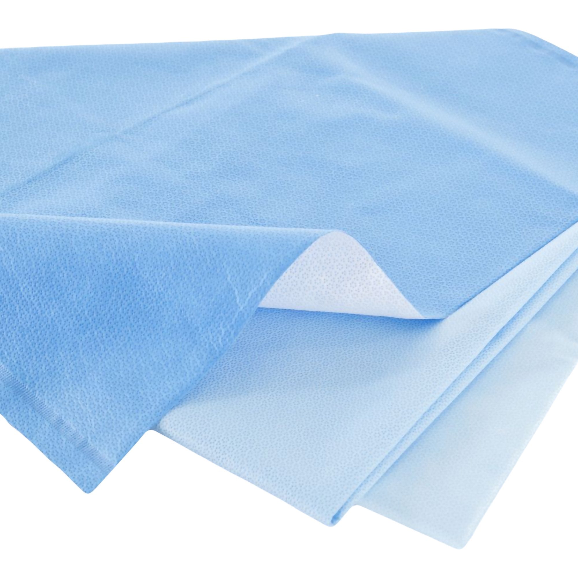 QUICK CHECK* H100 Sterilization Wrap White / Blue 20 X 20 Inch Dual Layer SMS Polypropylene Steam / EO Gas / Hydrogen Peroxide