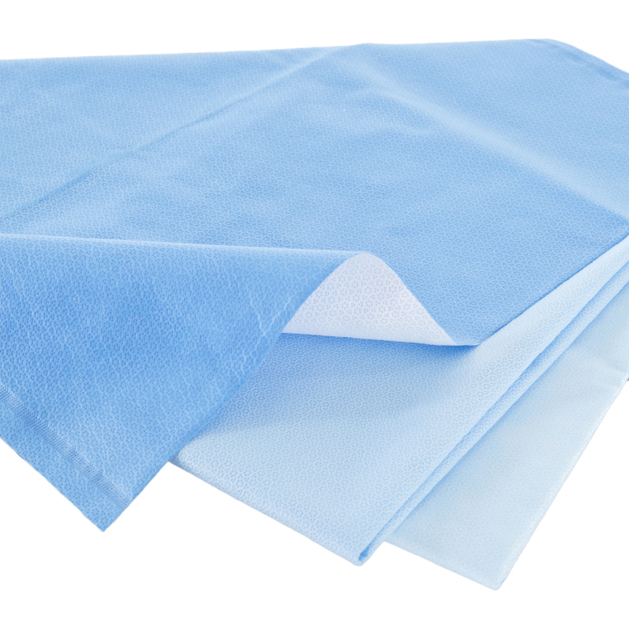 QUICK CHECK* H100 Sterilization Wrap White / Blue 24 X 24 Inch Dual Layer SMS Polypropylene Steam / EO Gas / Hydrogen Peroxide