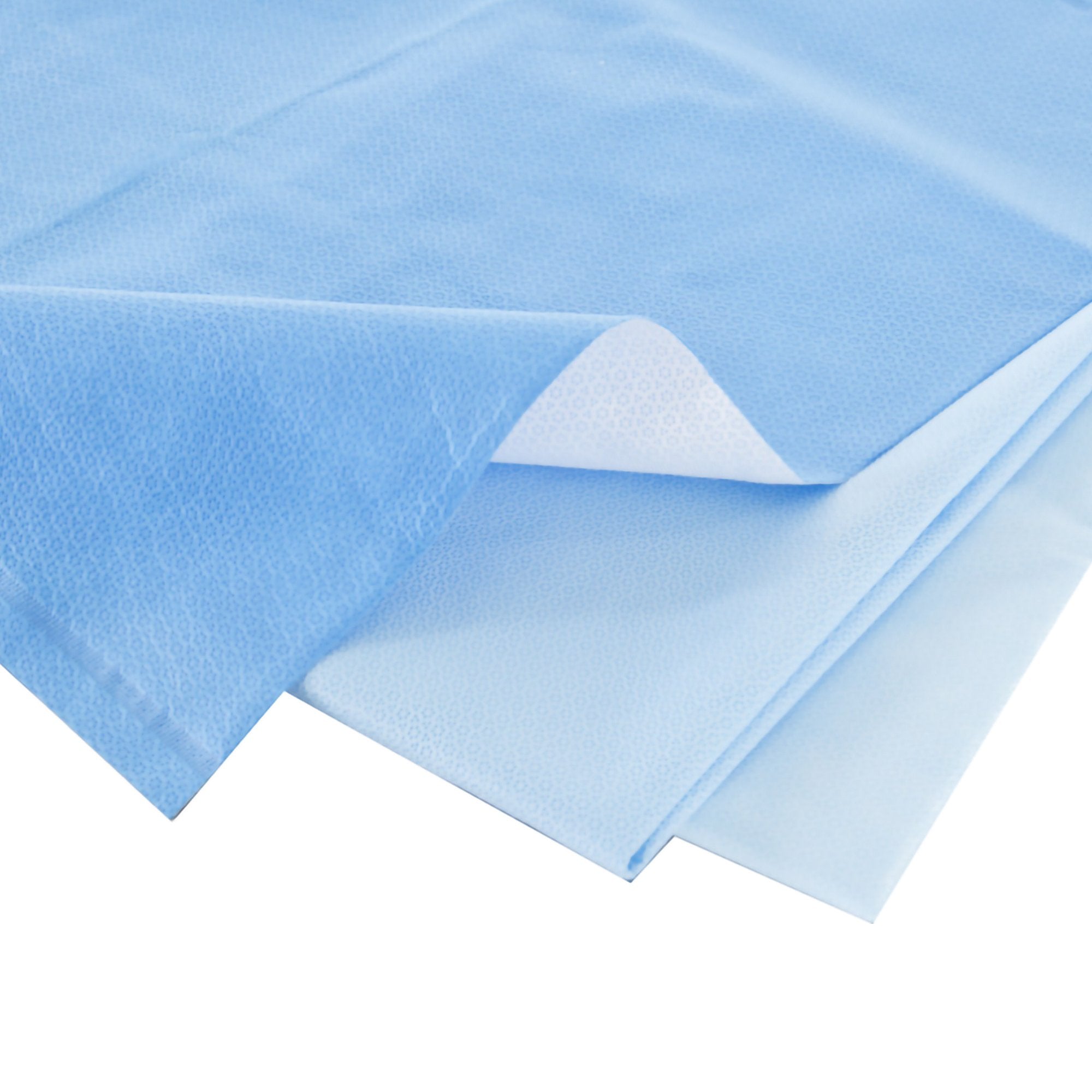 QUICK CHECK* H500 Sterilization Wrap White / Blue 18 X 18 Inch Dual Layer SMS Polypropylene Steam / EO Gas / Hydrogen Peroxide