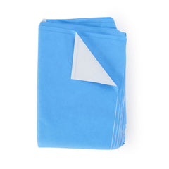 QUICK CHECK* H600 Sterilization Wrap White / Blue 48 X 48 Inch Dual Layer SMS Polypropylene Steam / EO Gas / Hydrogen Peroxide