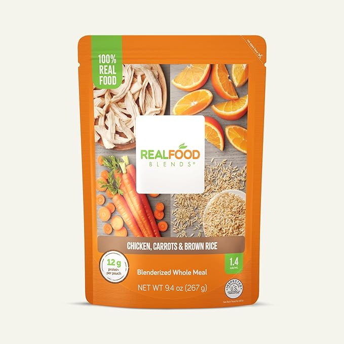 real food blends orange chicken carrots brown rice puree for tube feeding real food blends tube feeding formula mk979850ea