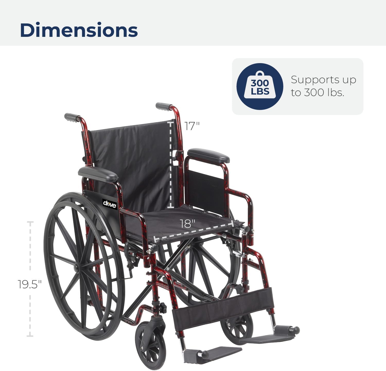 rebel lightweight wheelchair by drive medical