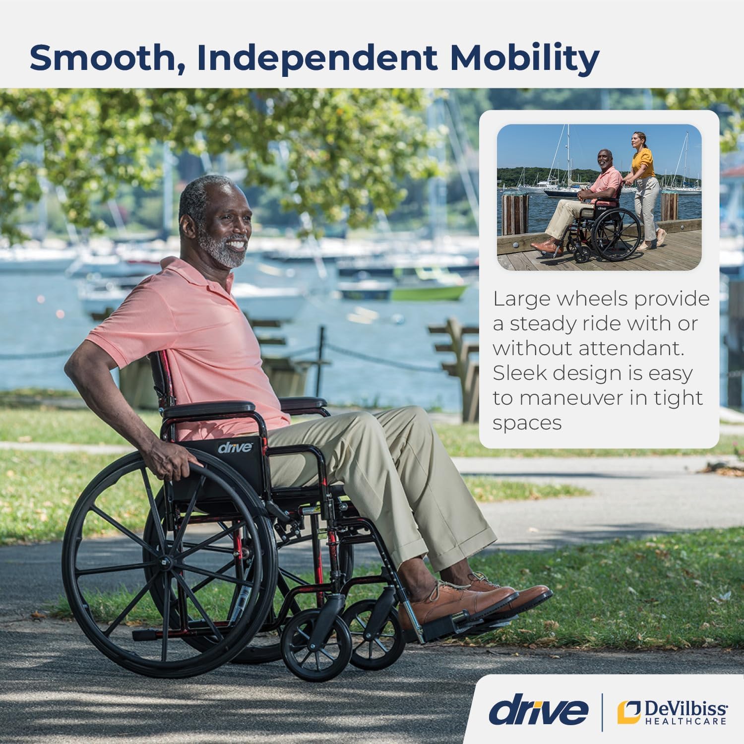 rebel lightweight wheelchair by drive medical