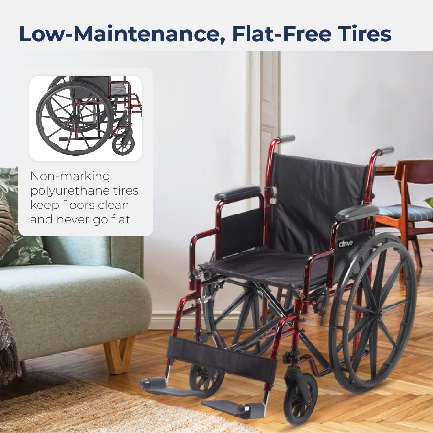 rebel lightweight wheelchair by drive medical