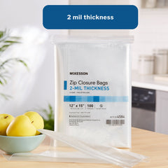 reclosable bag mckesson 12 x 15 inch polyethylene clear zipper closure packaging type box