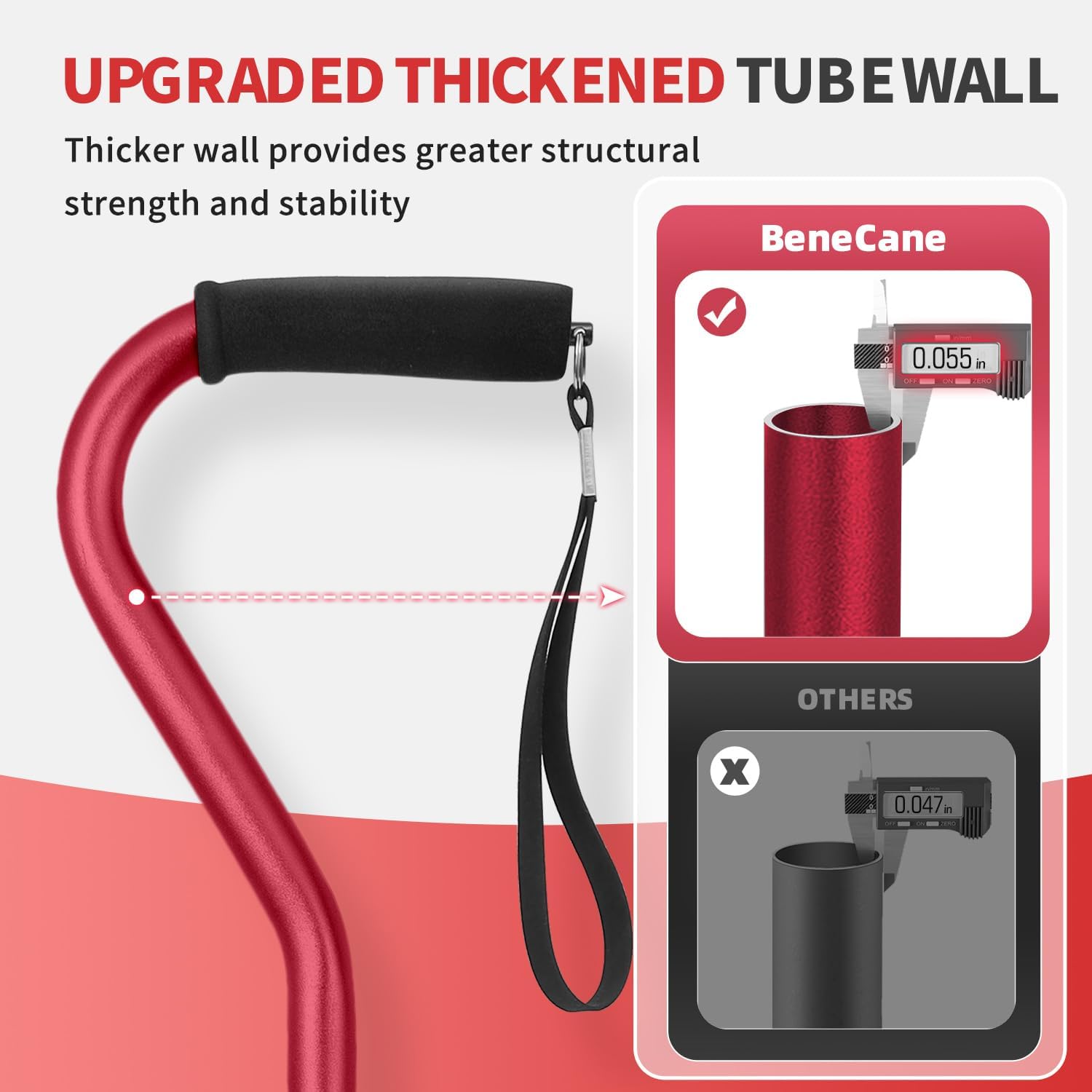 walking cane for men women adjustable cane with offset soft cushioned handle portable lightweight sturdy mobility walker aid for elderly seniors collapsible cane 1