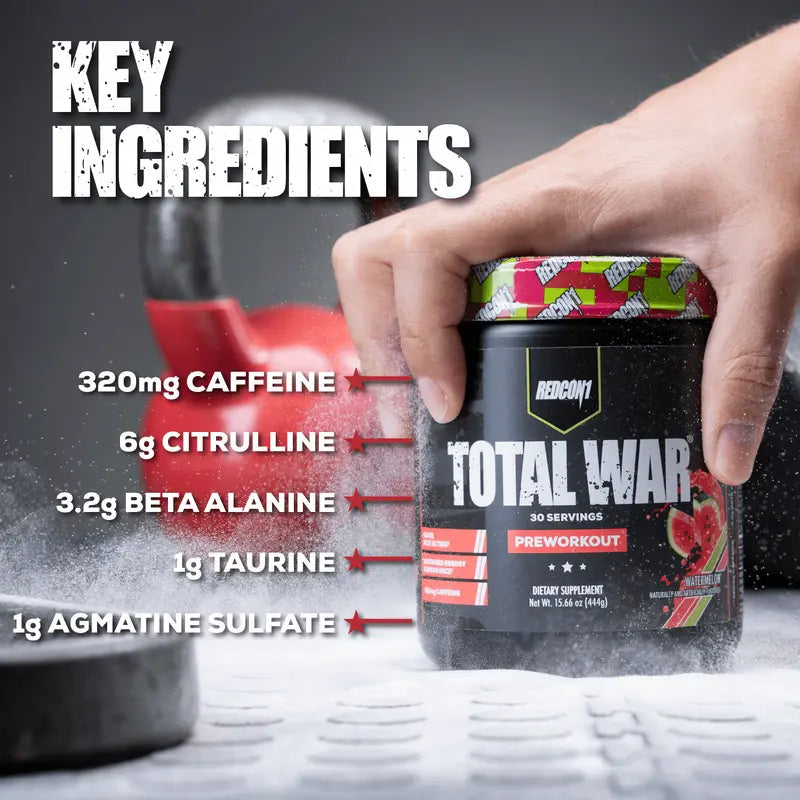 REDCON1, TOTAL WAR Preworkout, 320Mg Caffeine, 30 Servings