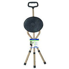Cane Seat Adjustable W/nylon Handle Bronze Folding