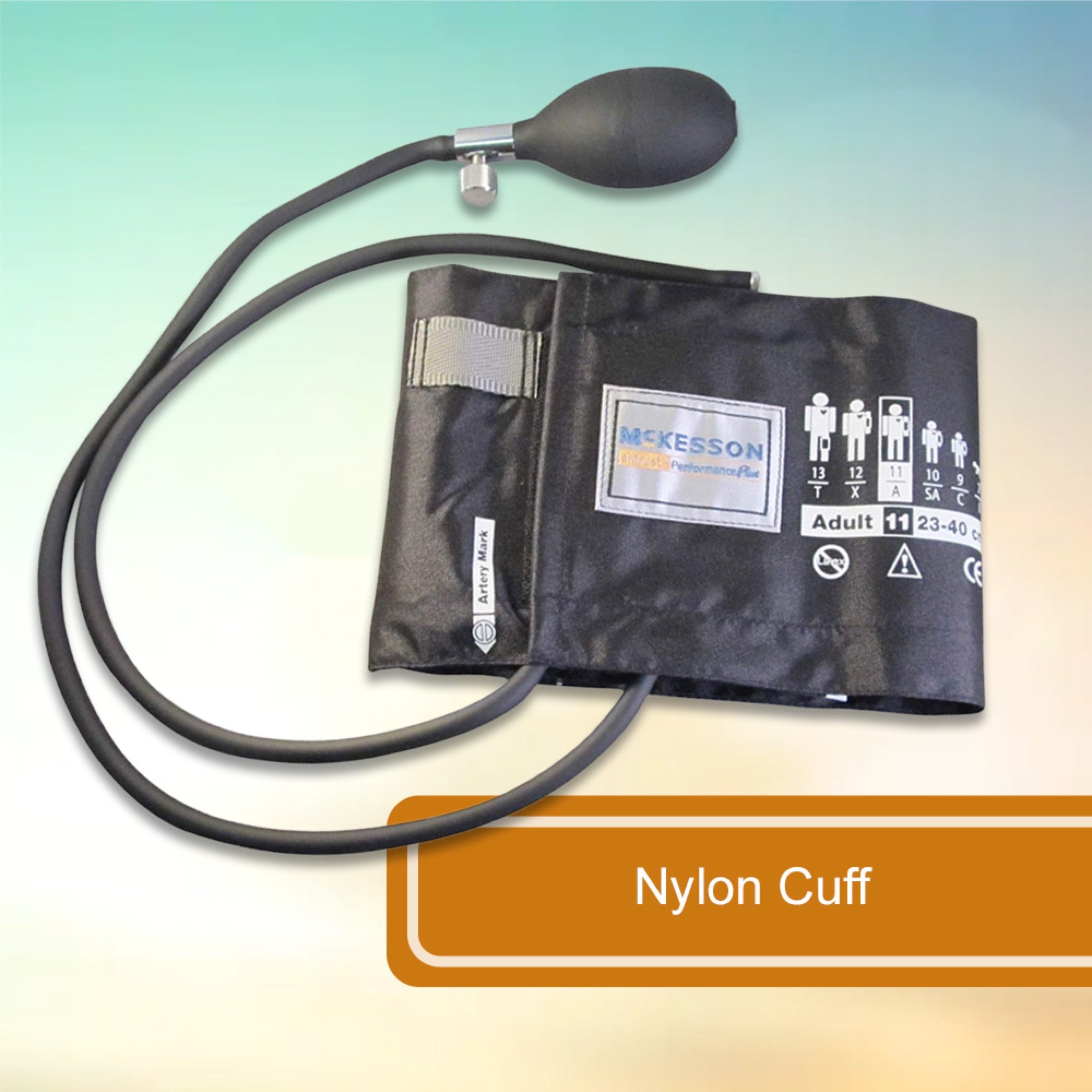 reusable blood pressure cuff and bulb mckesson lumeon 23 to 40 cm arm nylon cuff adult cuff packaging type box