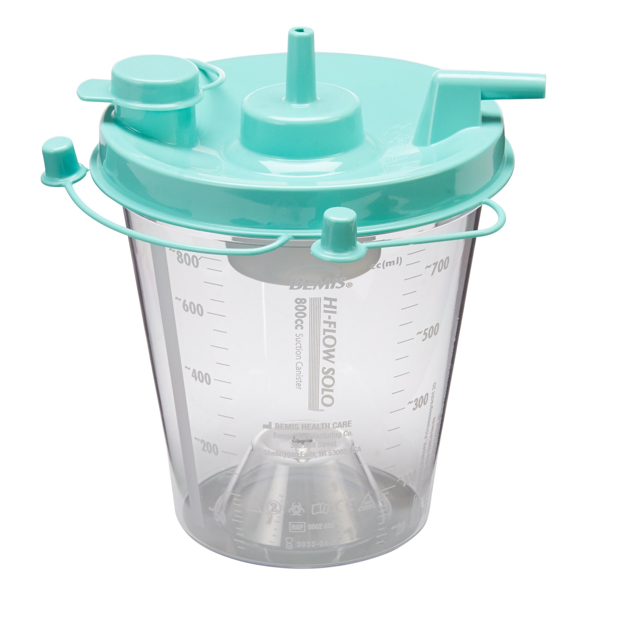 Rigid Suction Canister Hi Flow 800 mL Sealing Lid