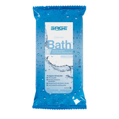 rinse free bath wipe essential bath medium weight soft pack scented 8 count packaging type box