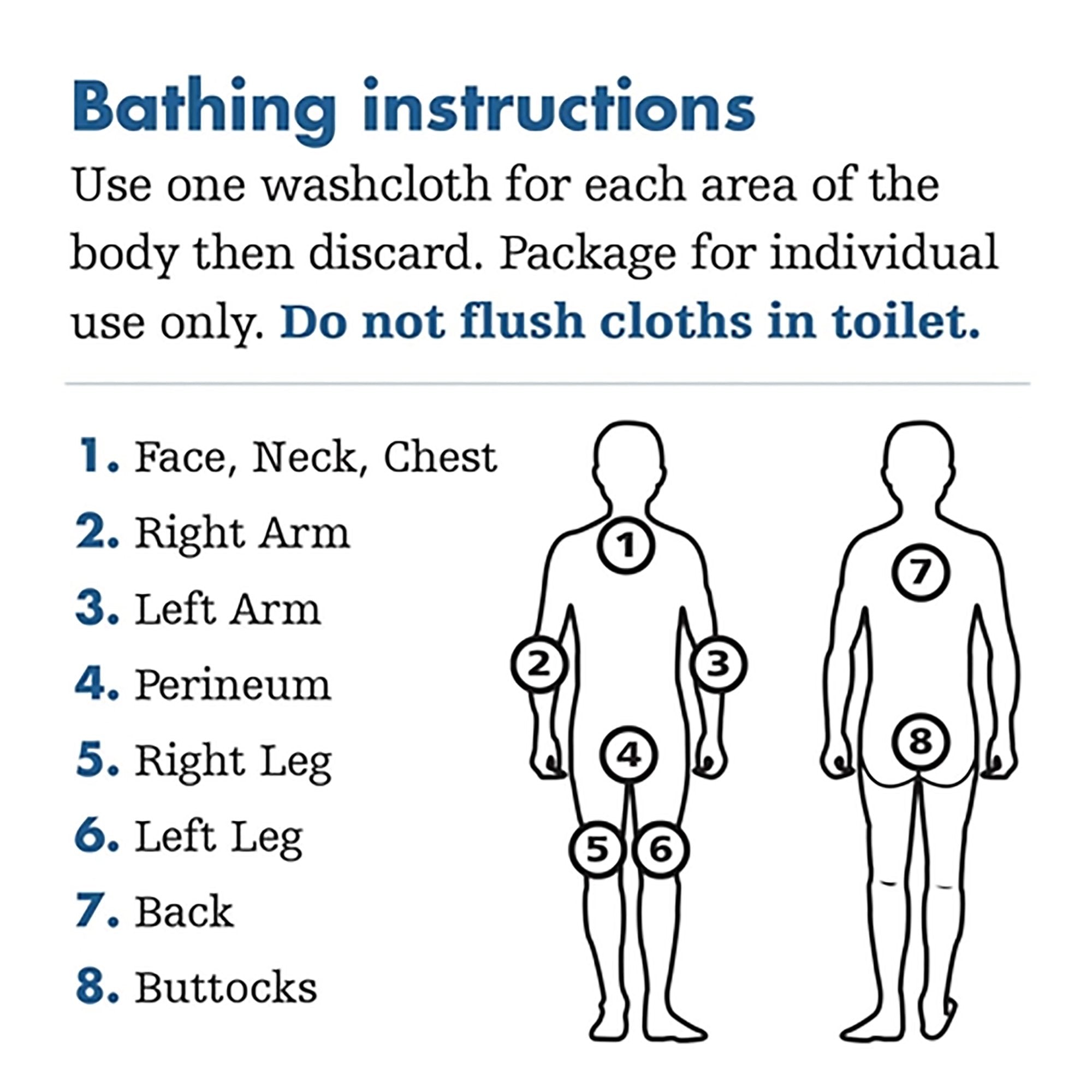 rinse free bath wipe essential bath medium weight soft pack scented 8 count packaging type box