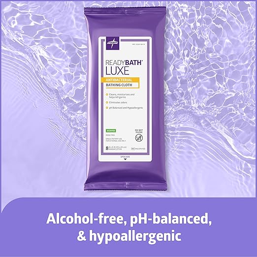 rinse free bath wipe readybath luxe soft pack scented 8 count packaging type case