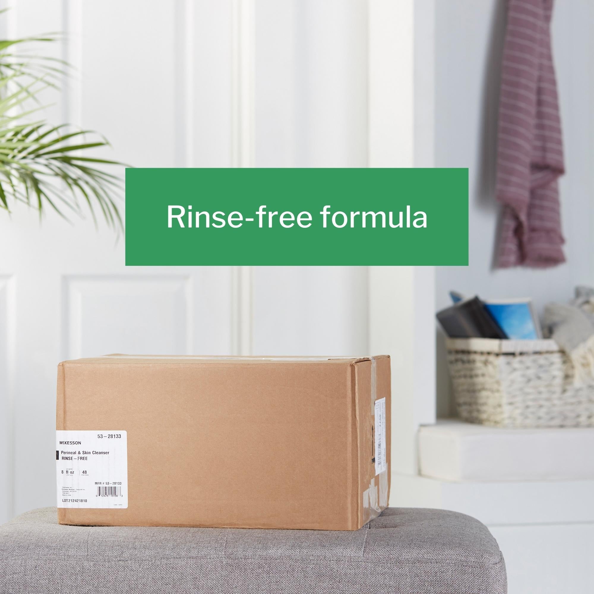 rinse free perineal wash mckesson liquid 8 oz pump bottle herbal scent packaging type case