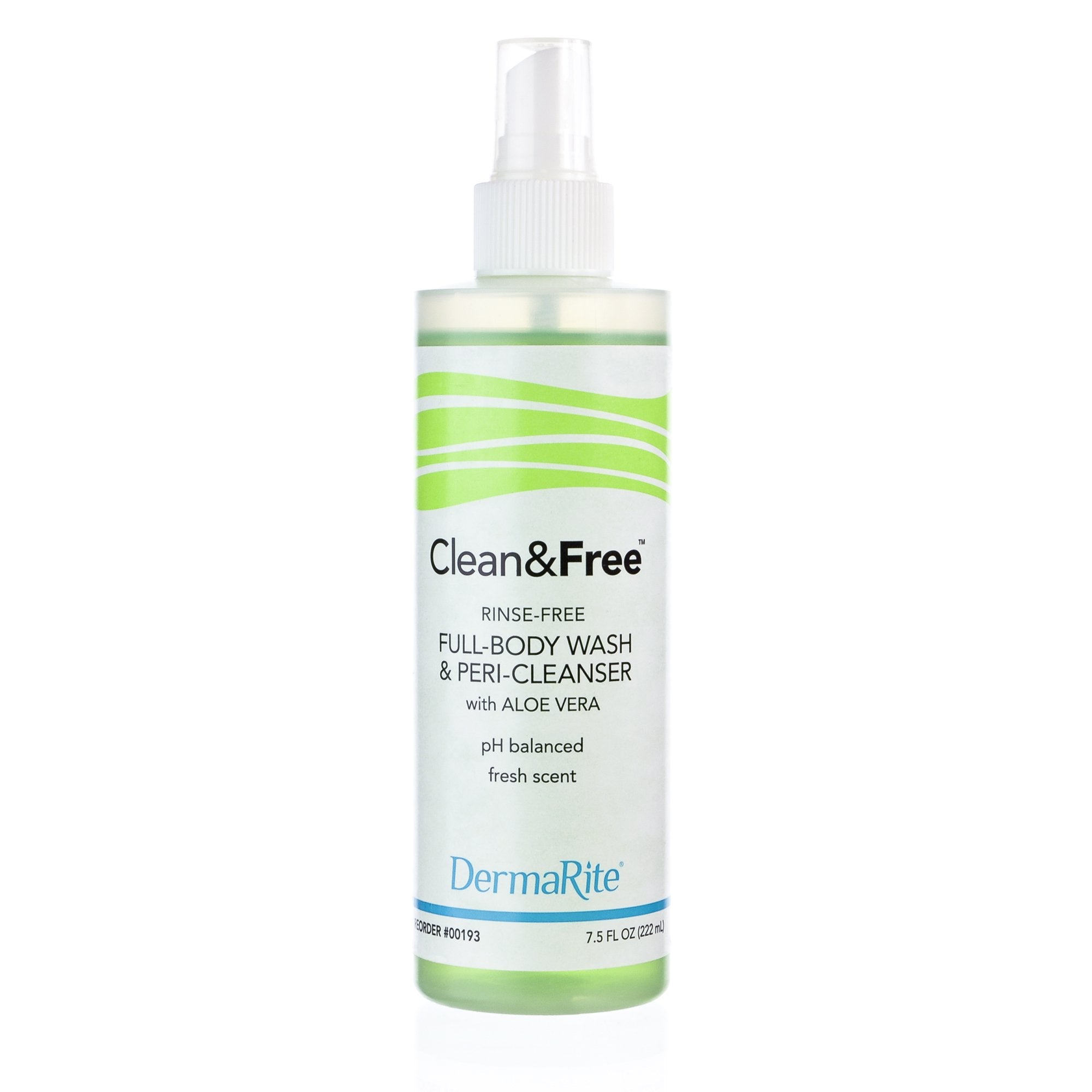 Rinse-Free Shampoo and Body Wash Clean & Free 7.5 oz. Pump Bottle Scented, Packaging Type- Each