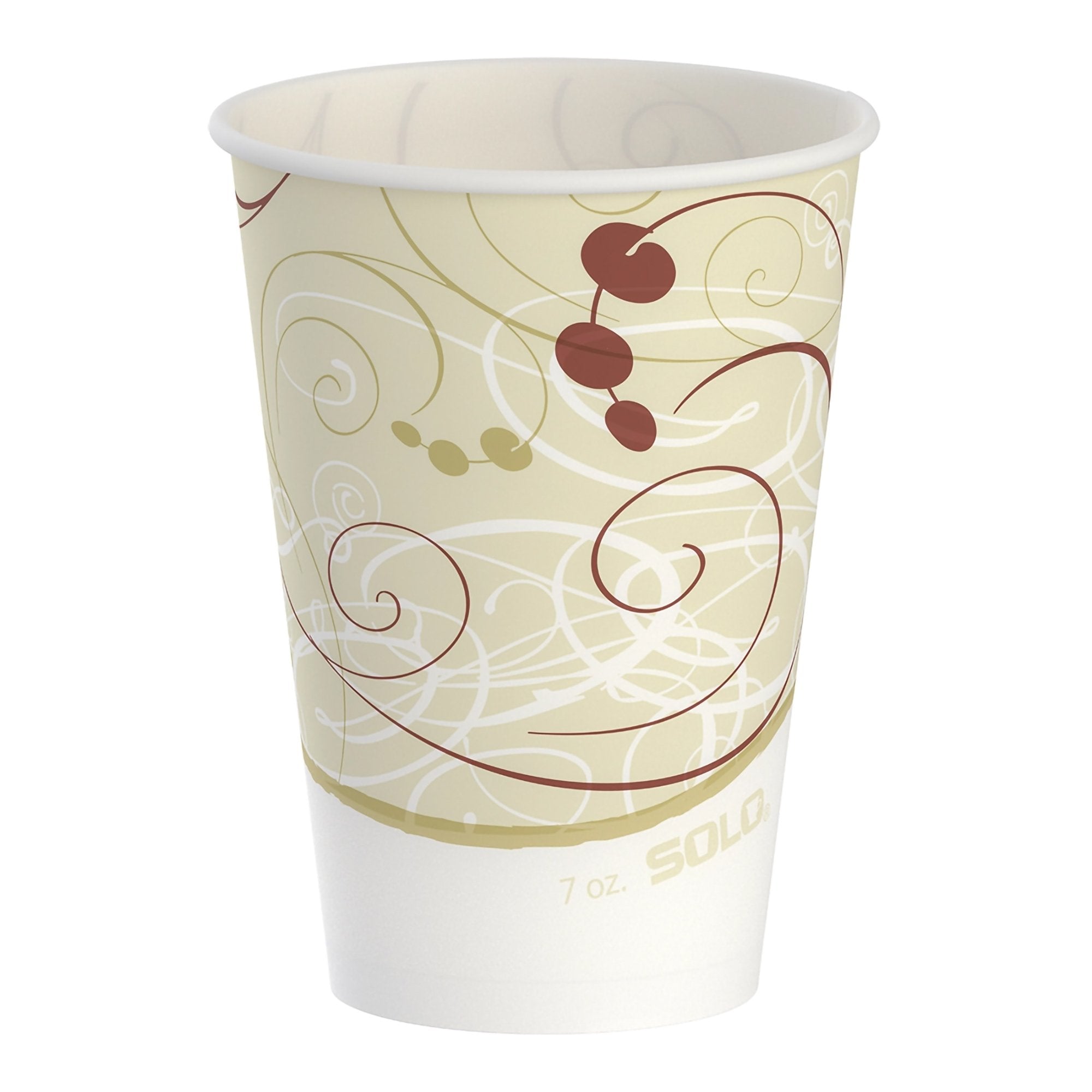 Drinking Cup Solo 7 oz. Symphony Print Wax Coated Paper Disposable