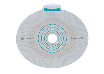 Ostomy Barrier SenSura Mio Flex Precut, Extended Wear Elastic Adhesive 50 mm Flange Red Code System 1 Inch Opening