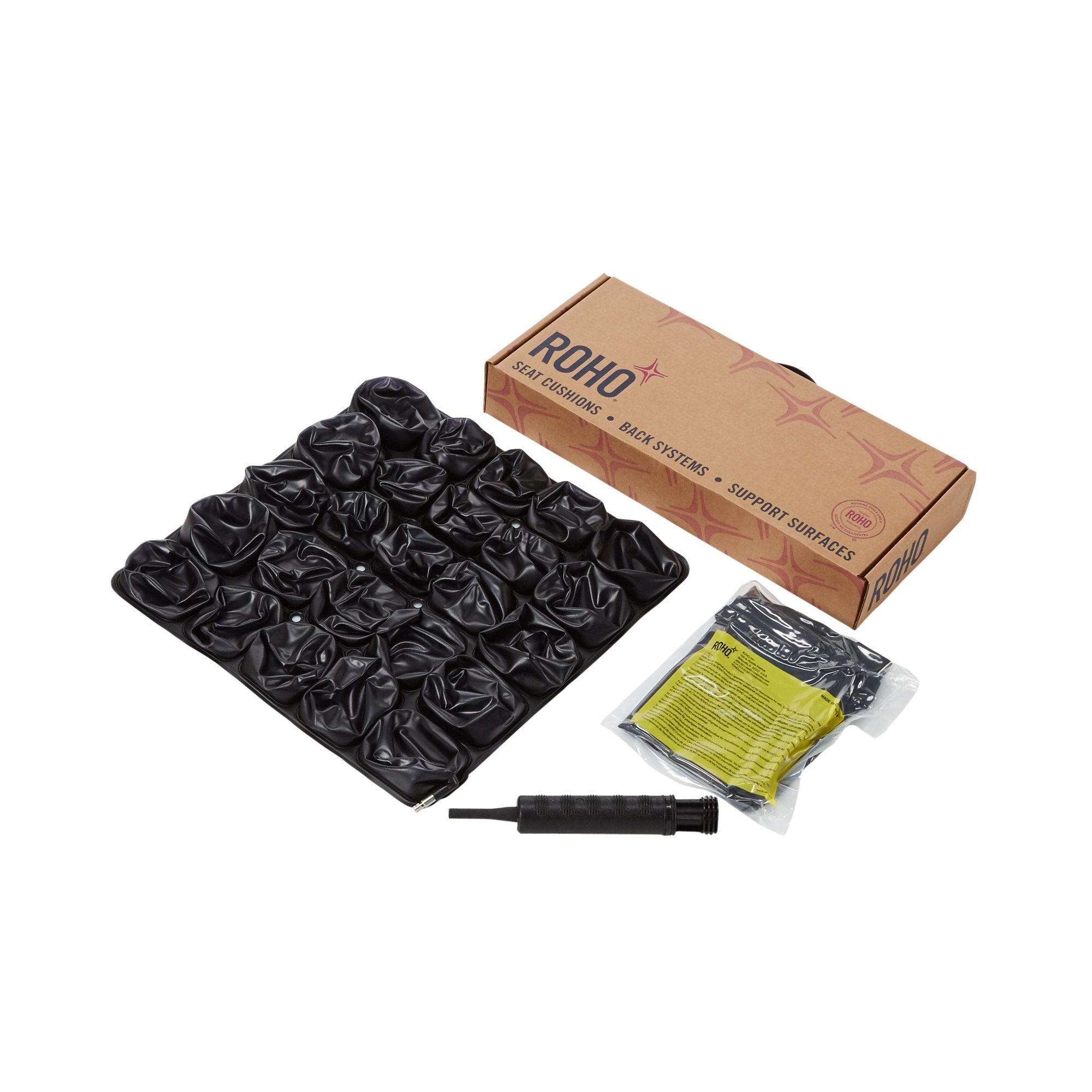roho mosaic seat cushion 18 in w x 18 in d foam black inflatable roho mosaic seat cushion mk629044ea