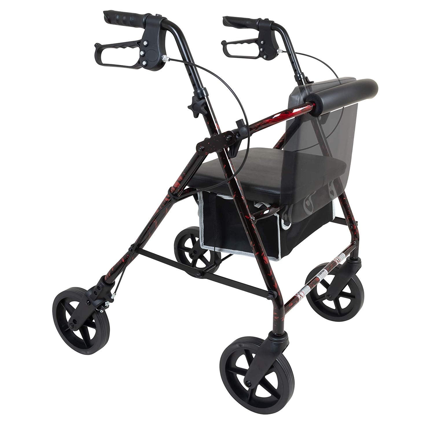 rollator alum flame purple with loop brakes pmi