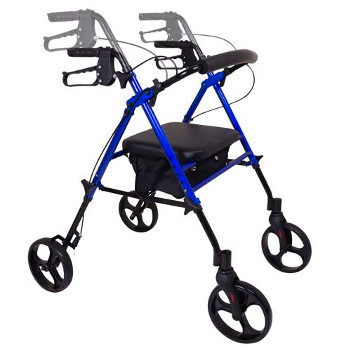 rollator aluminum height adjustable blue