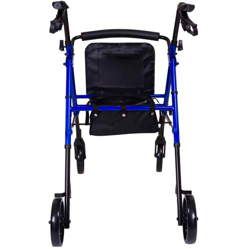 rollator aluminum height adjustable blue