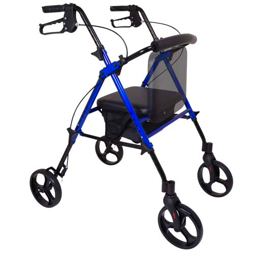 rollator aluminum height adjustable blue