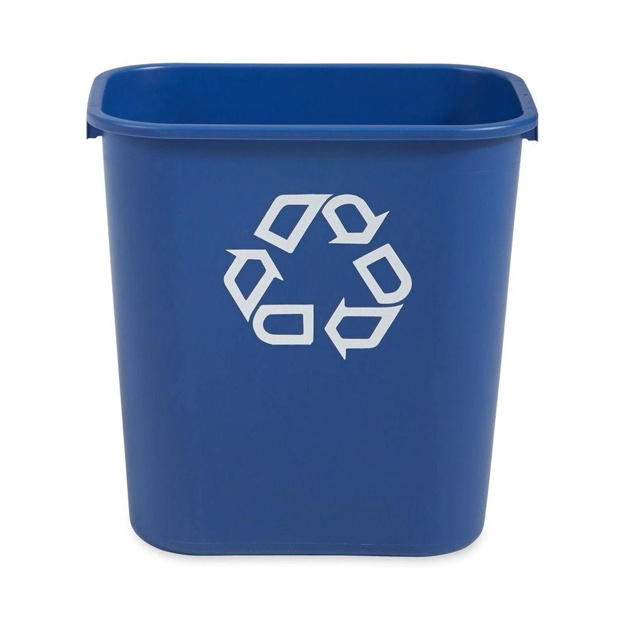 Recycling Container Deskside 28 1/8 Quart / 7 gal. Blue Plastic Rectangular