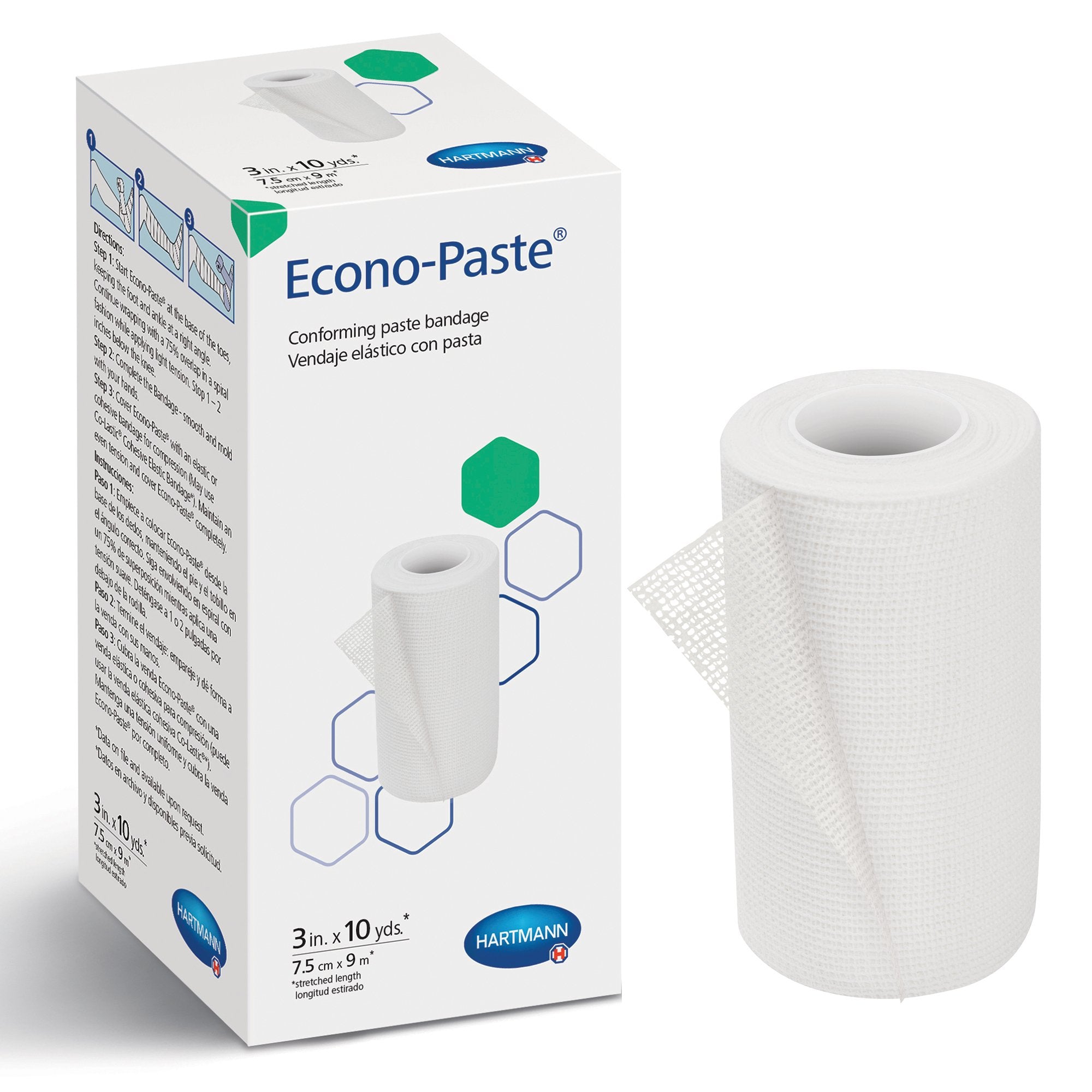 Unna Boot Econo-Paste Zinc Oxide 3 Inch X 10 Yard