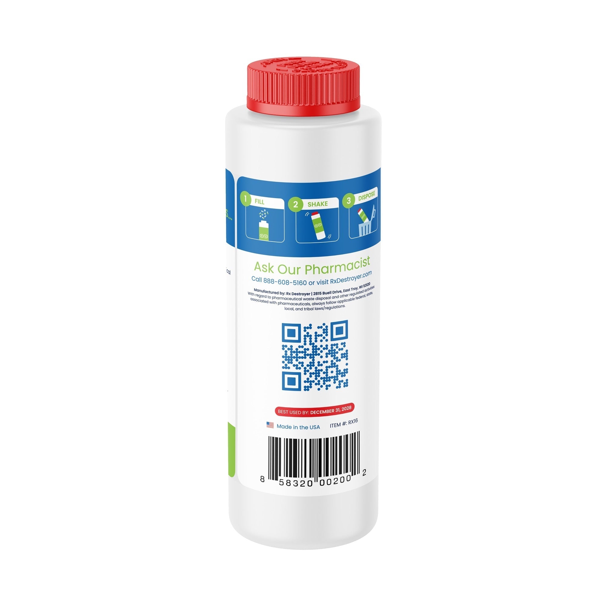 rx destroyer pharmaceutical disposal system 16 ounce bottle rx destroyer all purpose drug disposal system mk883253ea