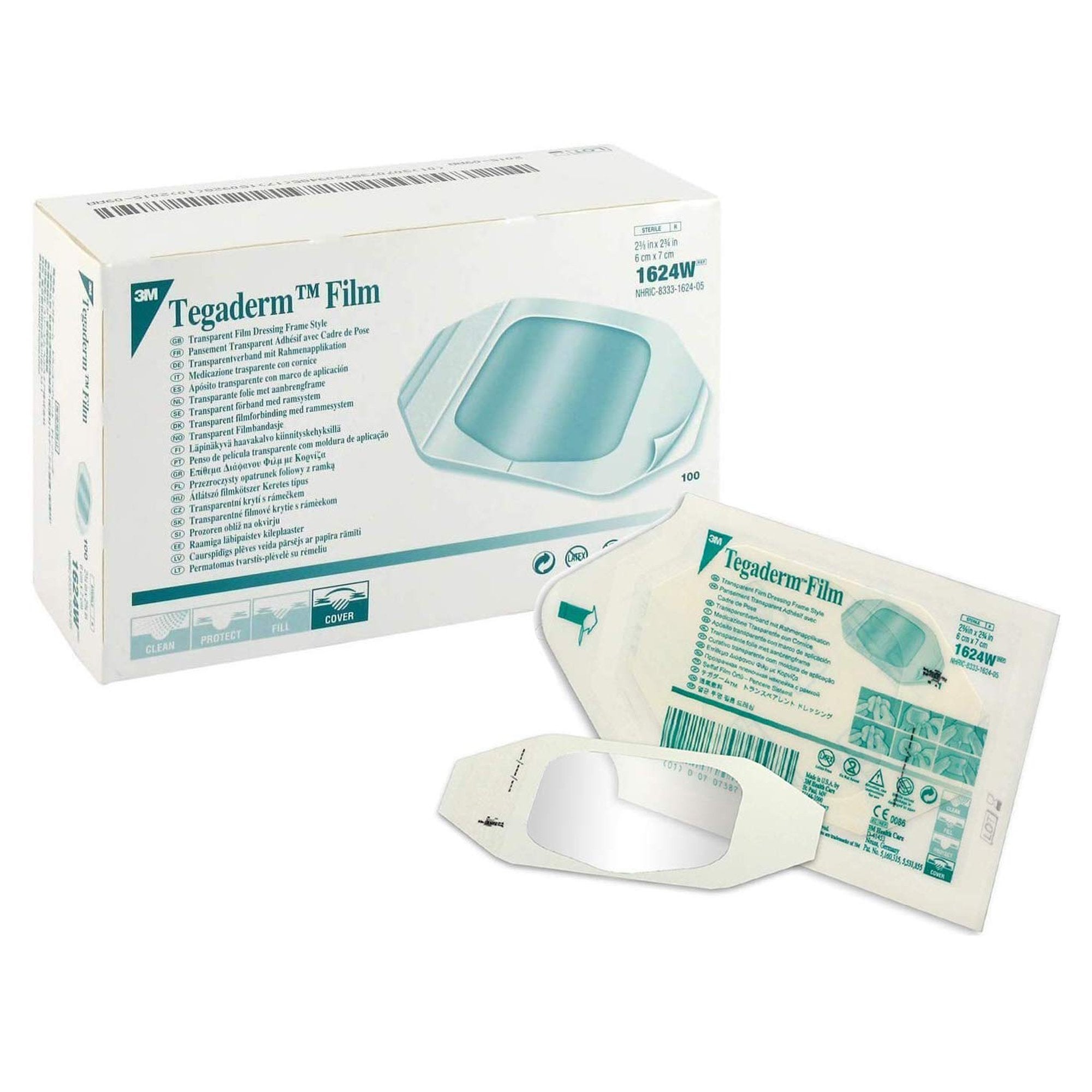 Transparent Film Dressing 3M Tegaderm 2-3/8 X 2-3/4 Inch Frame Style Delivery Rectangle Sterile