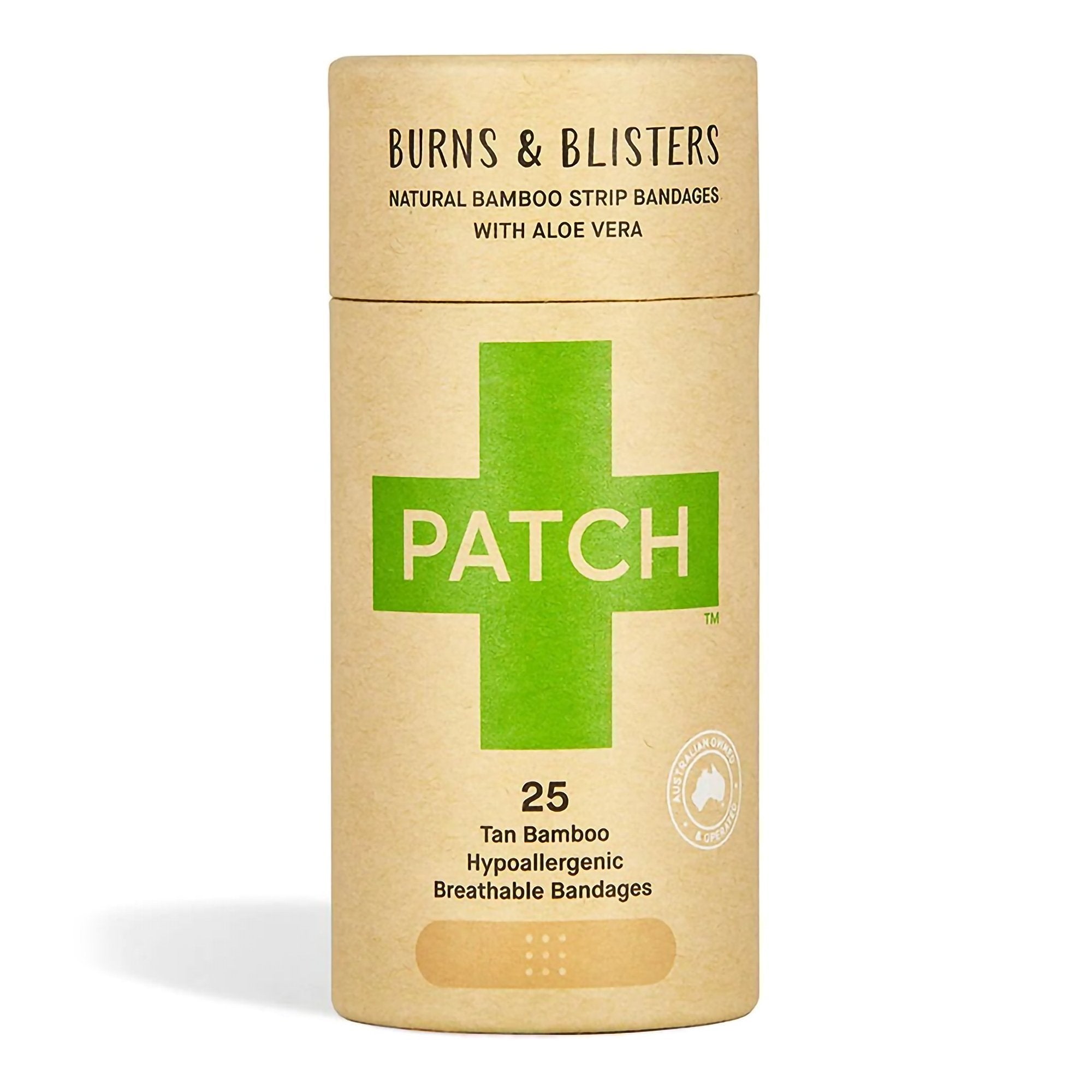 Adhesive Strip Patch 3/4 X 3 Inch Bamboo / Aloe Vera Rectangle Tan Sterile