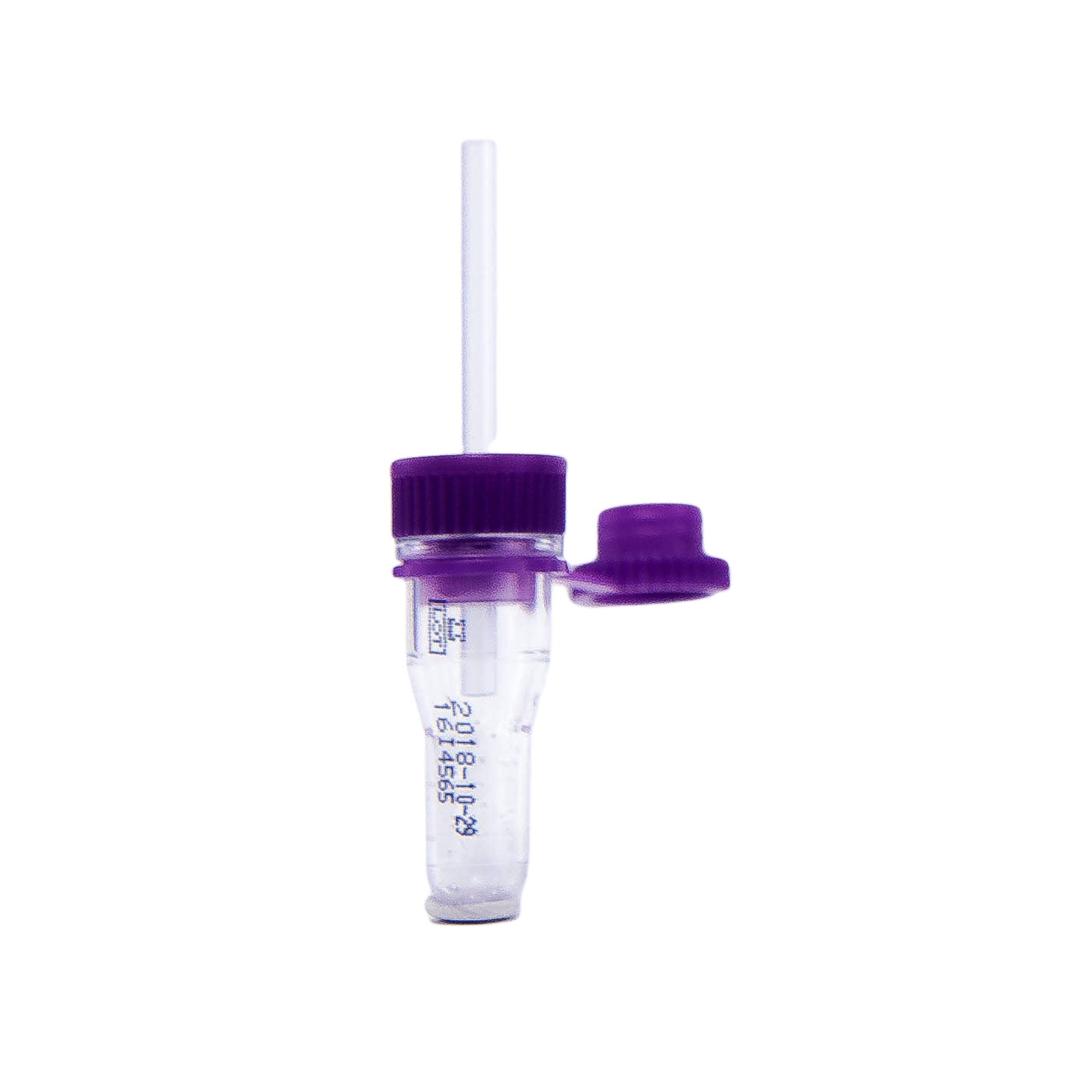 Safe T Fill Capillary Blood Collection Tube K2 EDTA Additive 125 µL Pierceable Attached Cap Plastic Tube
