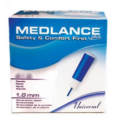 Safety Lancet Medlance 21 Gauge Retractable Push Button Activation Finger