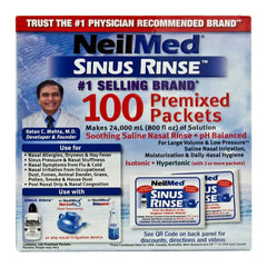 Saline Nasal Rinse Kit Neilmed Sinus Rinse 100 Packets