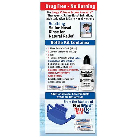 saline nasal rinse kit neilmed® sinus rinse 100 packets
