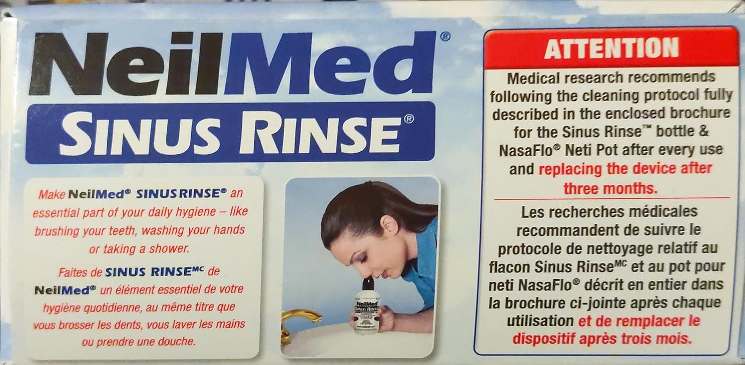 saline nasal rinse kit neilmed® sinus rinse 100 packets