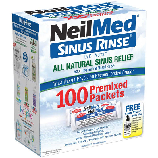 saline nasal rinse kit neilmed® sinus rinse 100 packets
